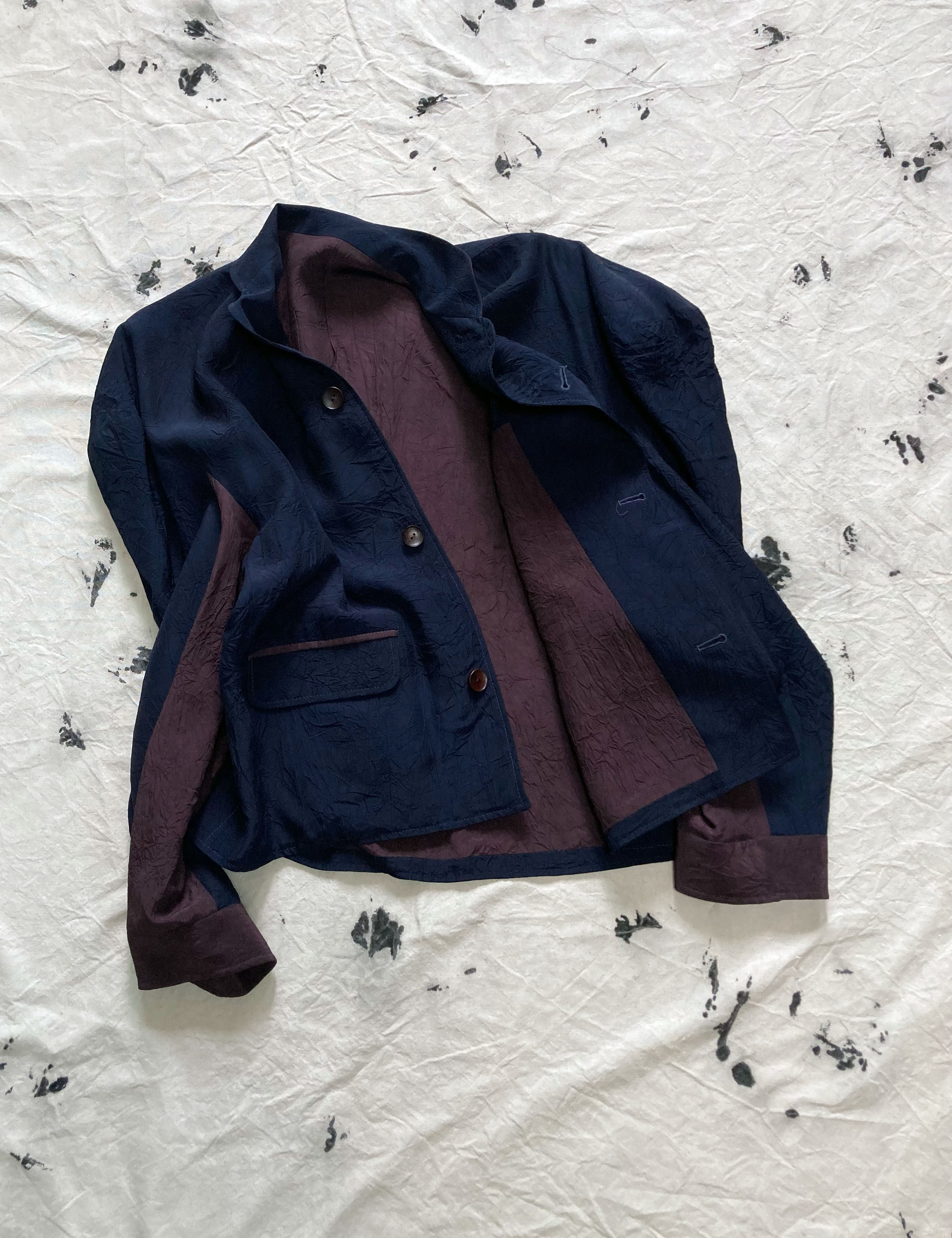 Natural Dye Balloon Shoulder Jacket