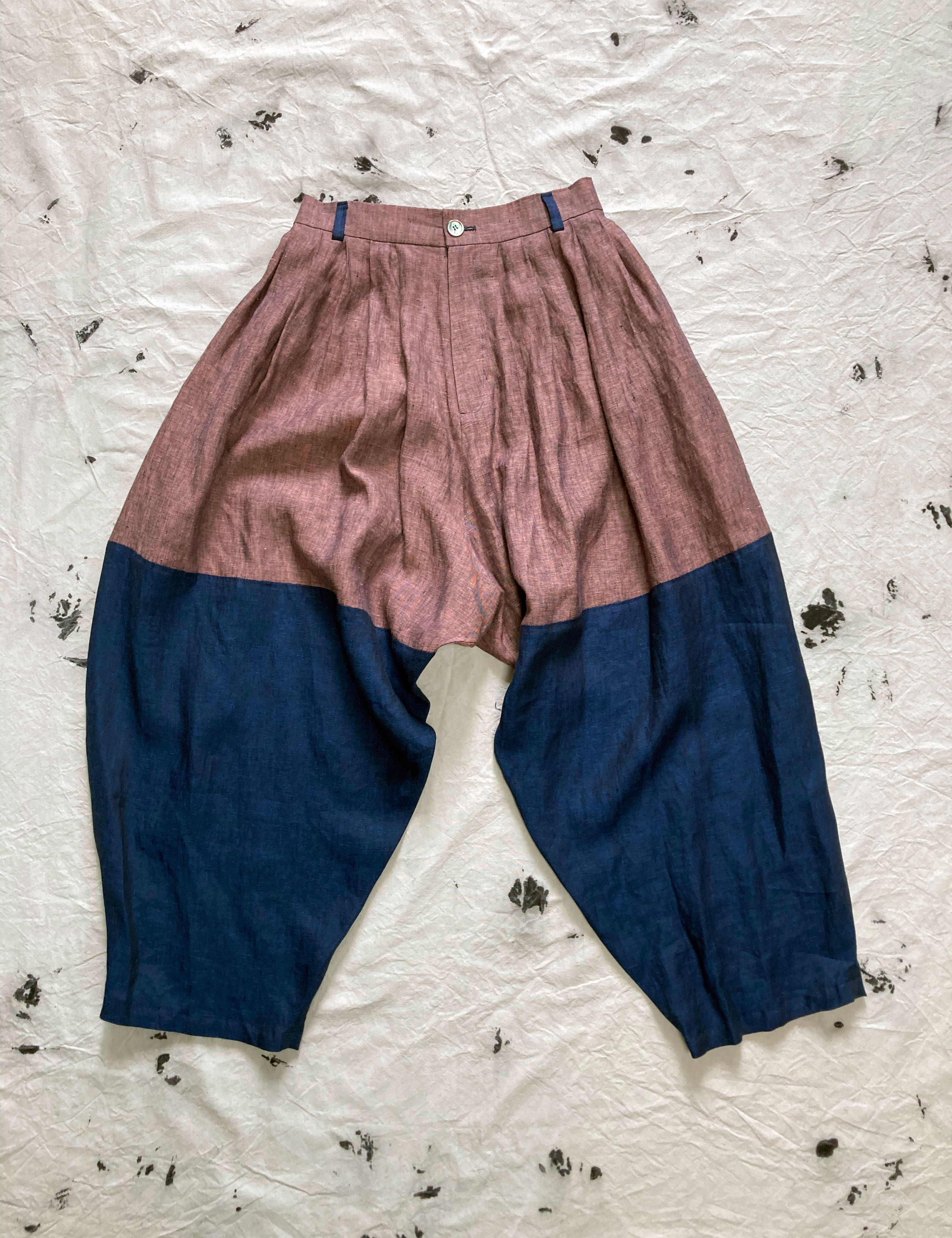 Linen Balloon Sarouel Pants