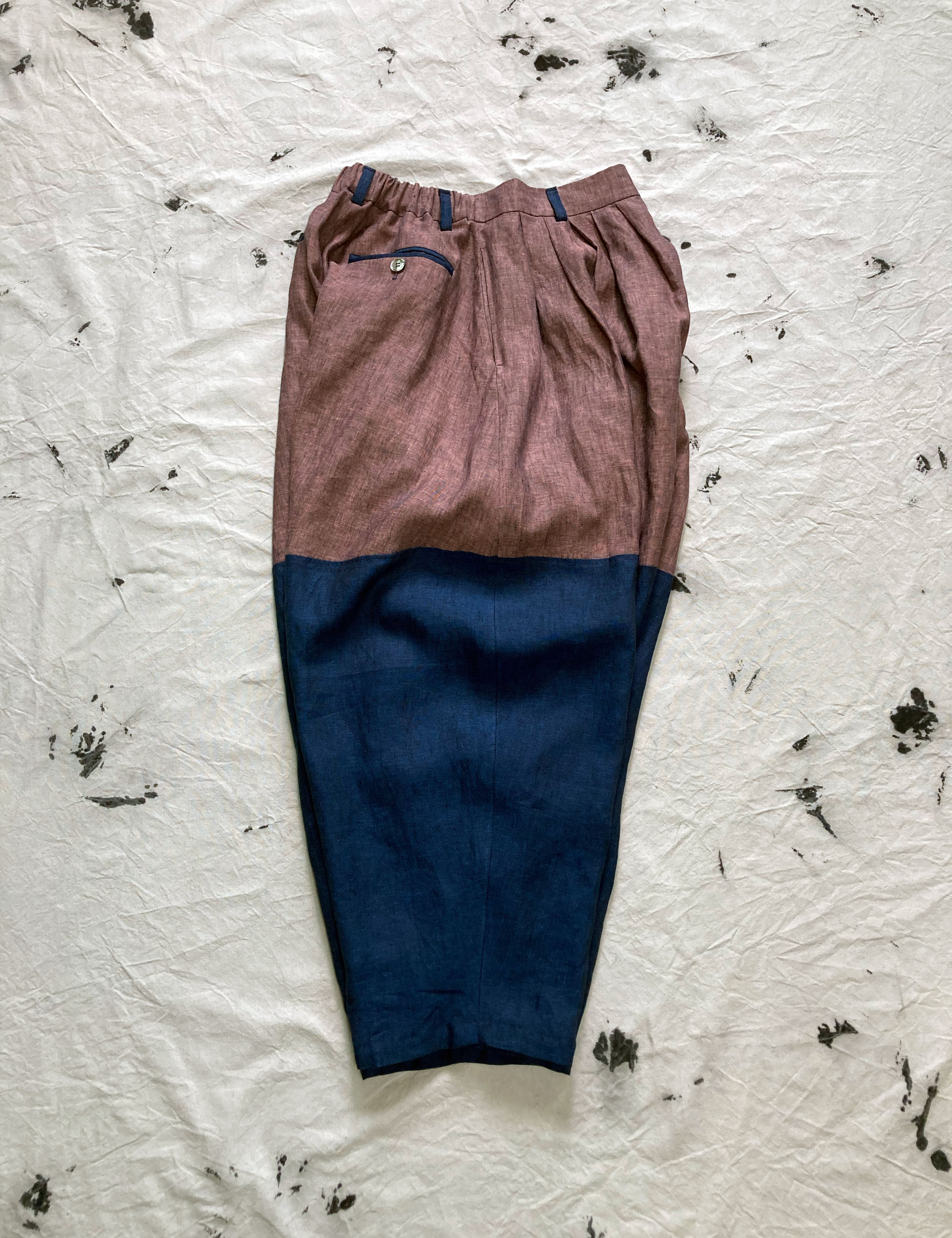 Linen Balloon Sarouel Pants