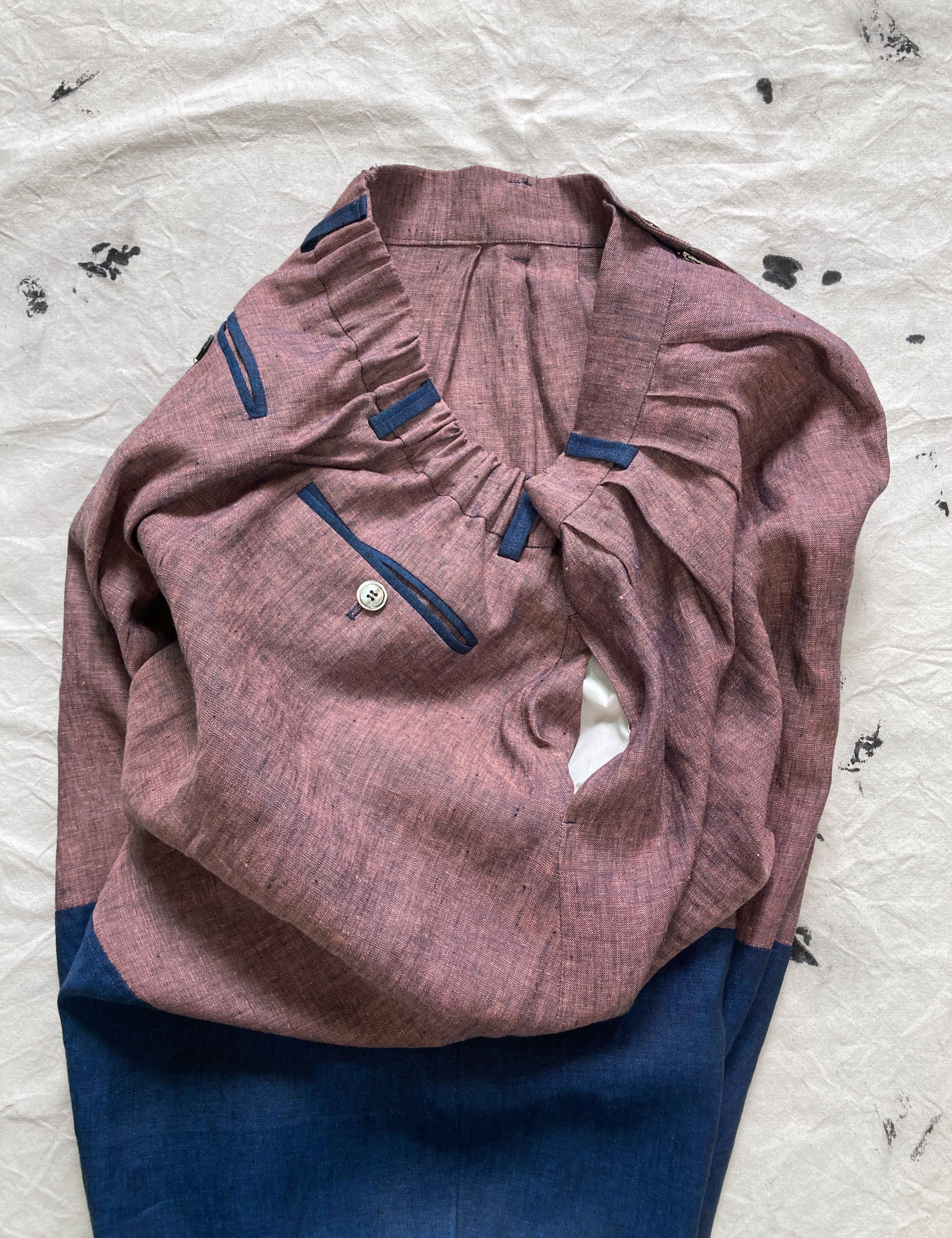 Linen Balloon Sarouel Pants