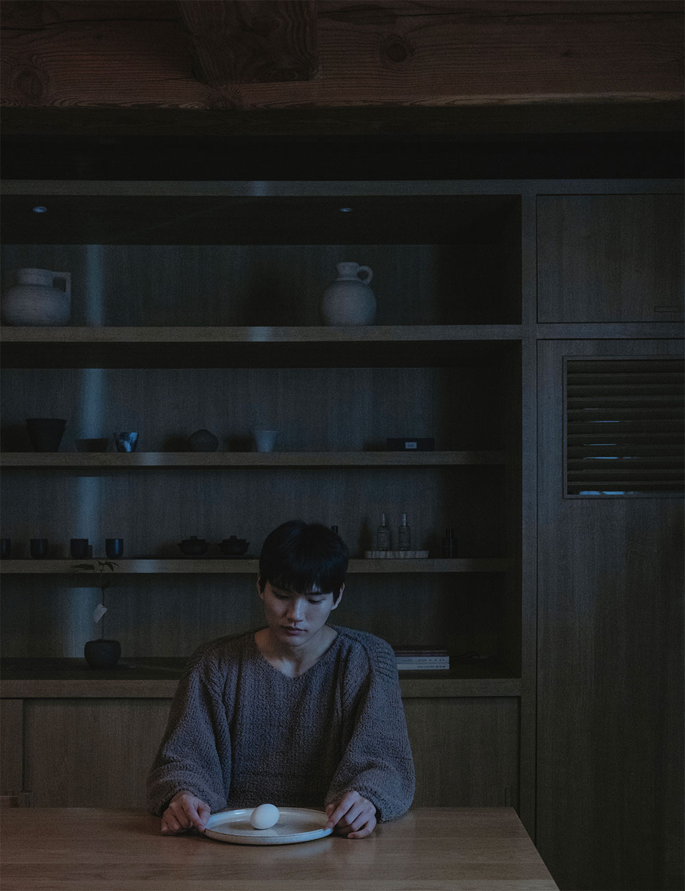 Feather Yarn V Neck Sweater