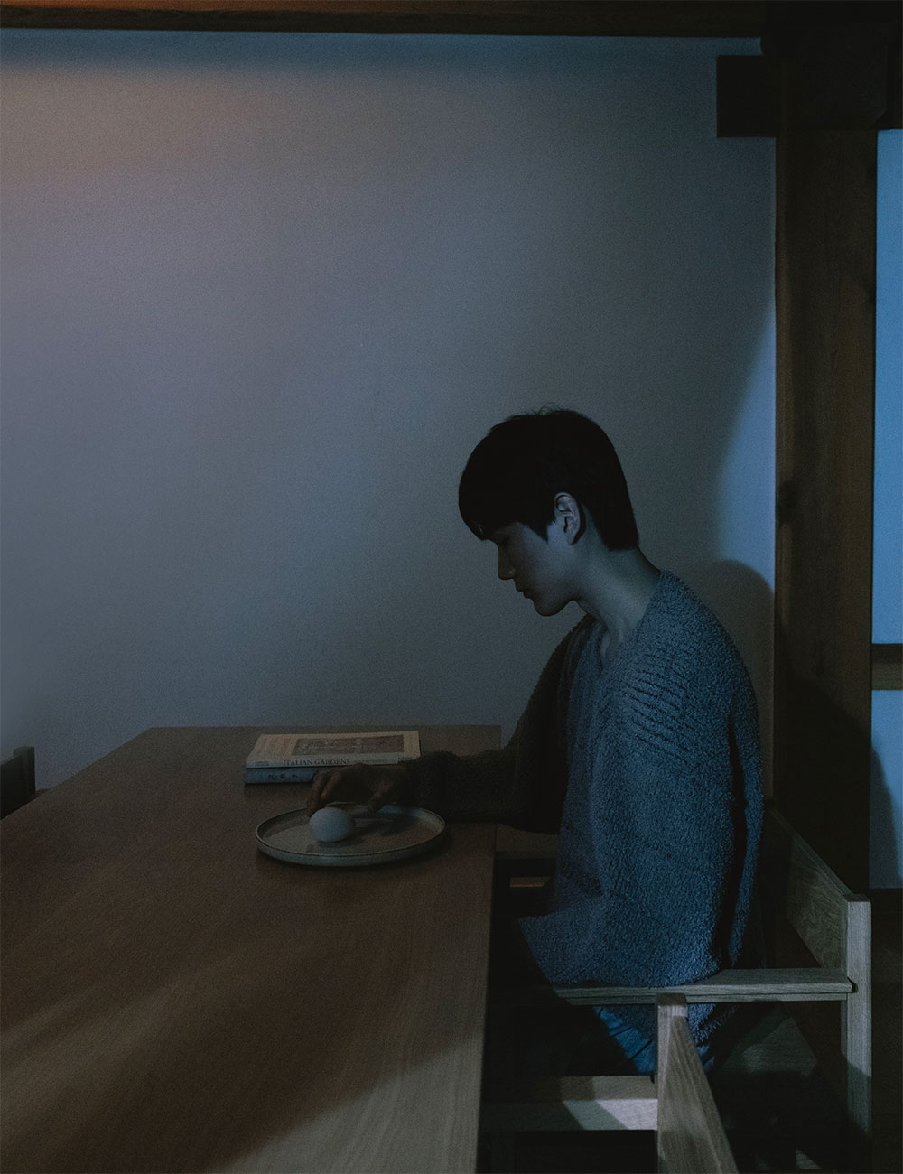 Feather Yarn V Neck Sweater