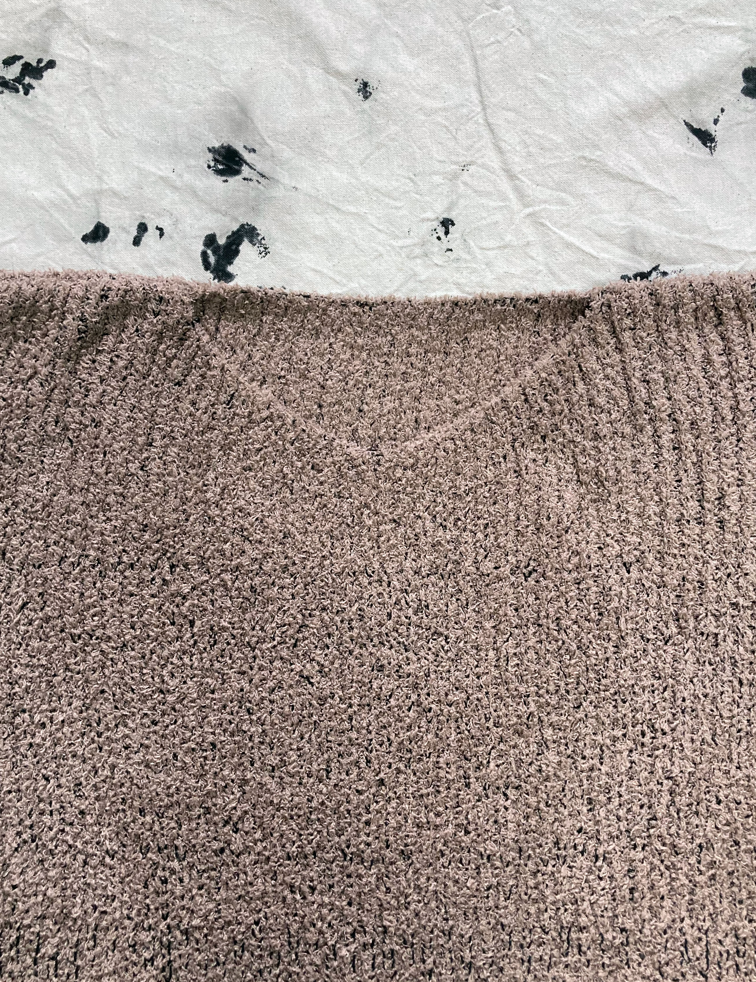 Feather Yarn V Neck Sweater